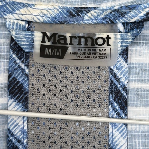 Marmot Wmns M Full Zip lightweight rain jacket Windbreaker Outdoor Hiking Blue - Picture 5 of 14